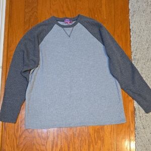🩶 Edikted Gray & Dark Gray Waffle Knit Raglan Long Sleeve | Medium | NWOT